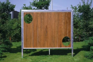 Střelecká stěna 3×2 m z masivního dřeva Schäper