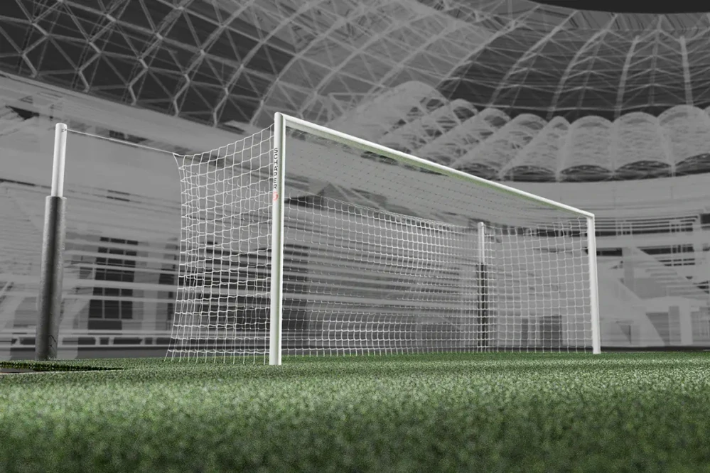 Zapuštěný základový rám Competition pro fotbalové branky 7,32 × 2,44 m