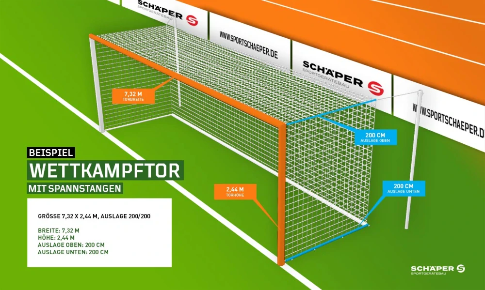 Barevná síť 7,32 x 2,44 m hl. 200/200 cm